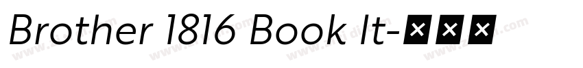 Brother 1816 Book It字体转换